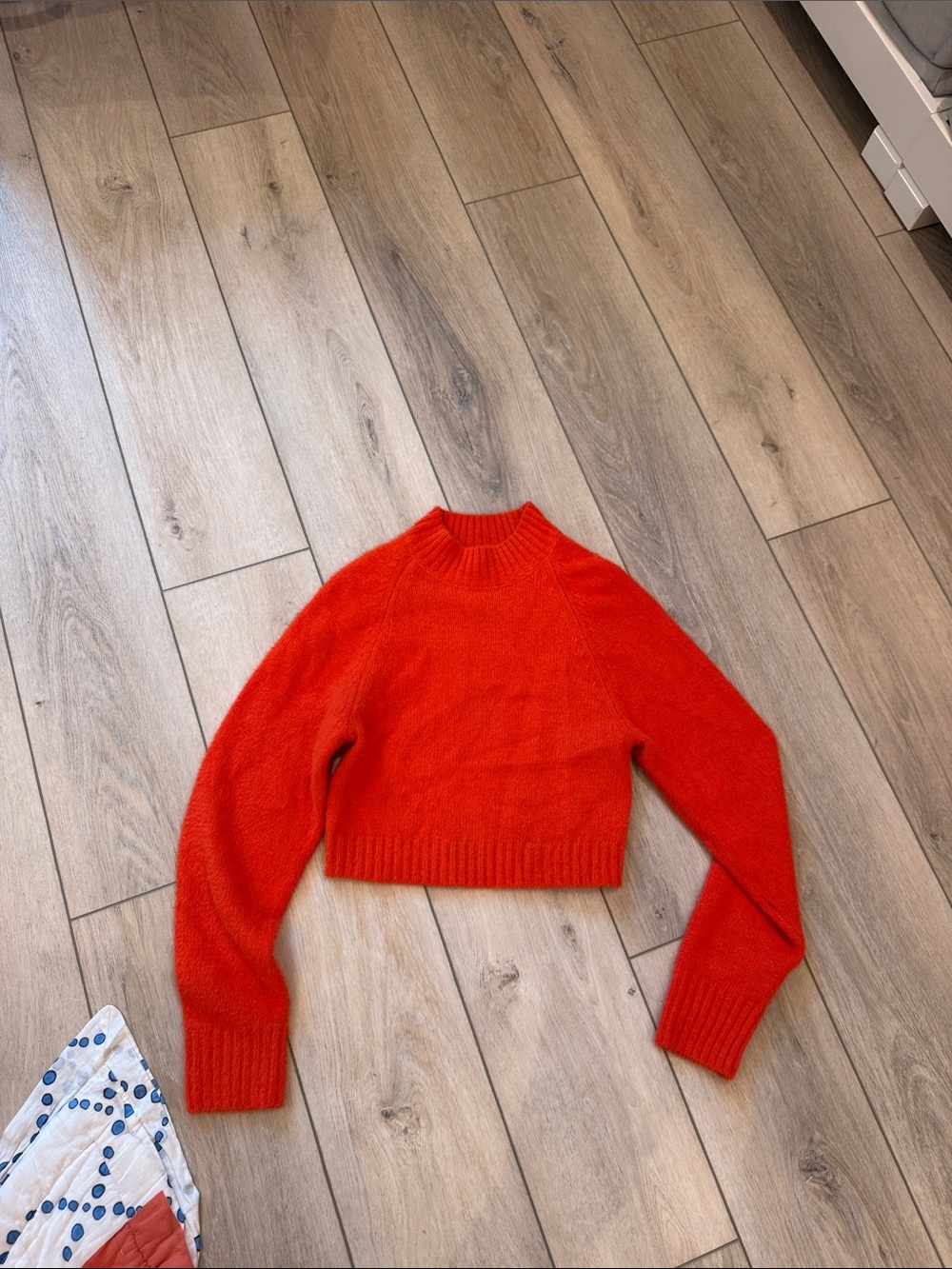 Urban Outfitters Bright Red Cropped Turtleneck Sweater
